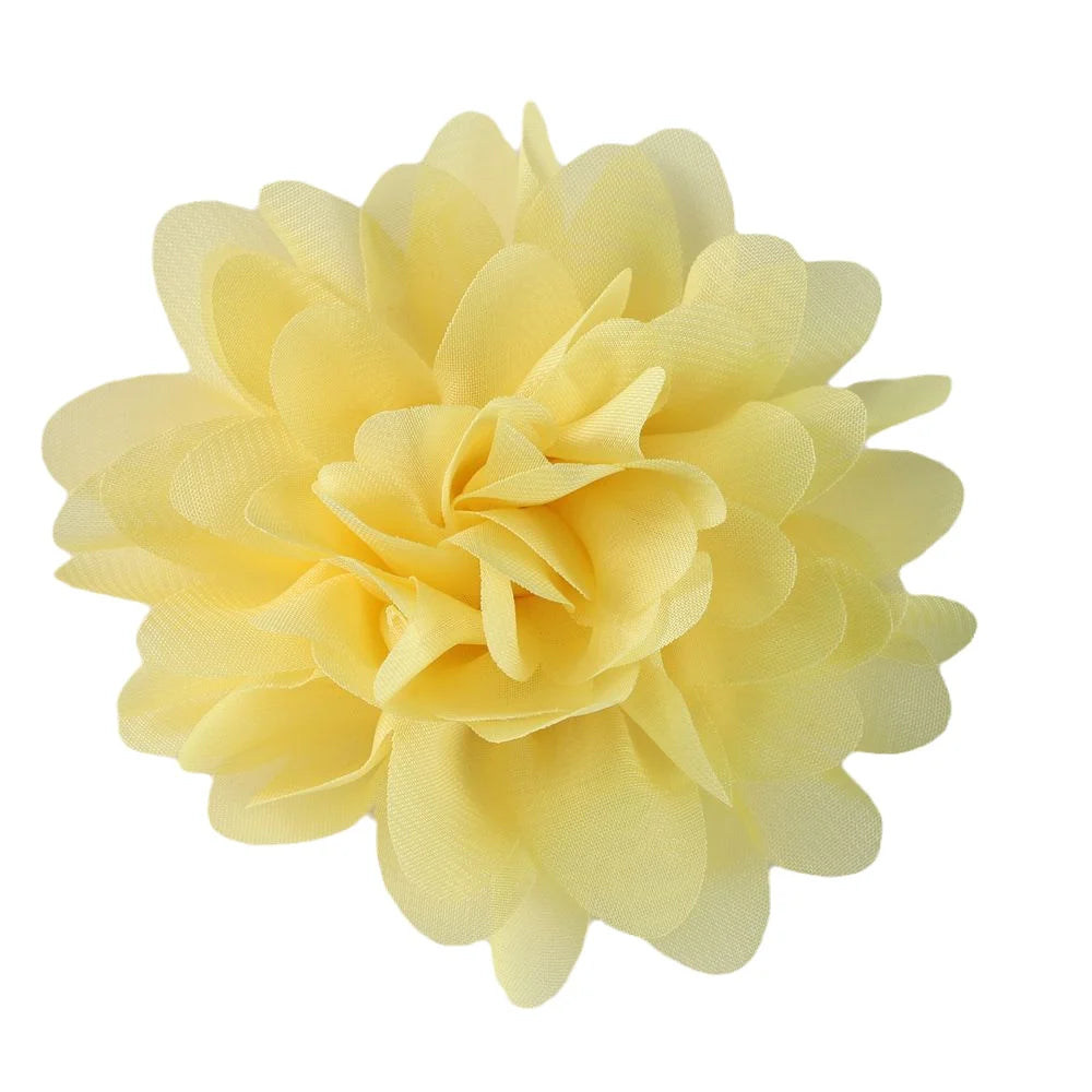 10cm Satin flower DIY accessories for Hair fabric flowers Chiffon Flower Hair Accessories Head wrap  No hair clips bow 10pcs/lot