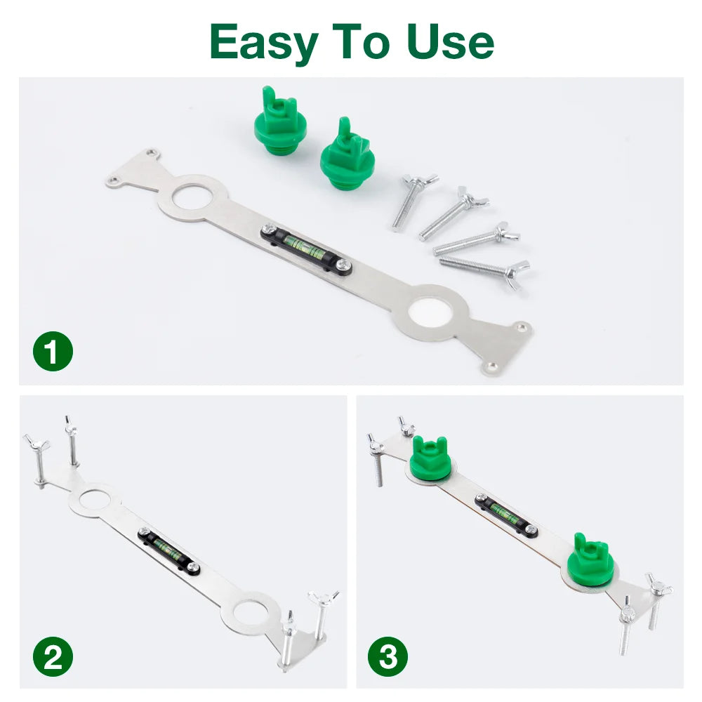 Metal Hot and Cold Water Pipe Leveler with Bubble Level Indicator-Durable Precision Leveling Tool for Plumbing Adjustments