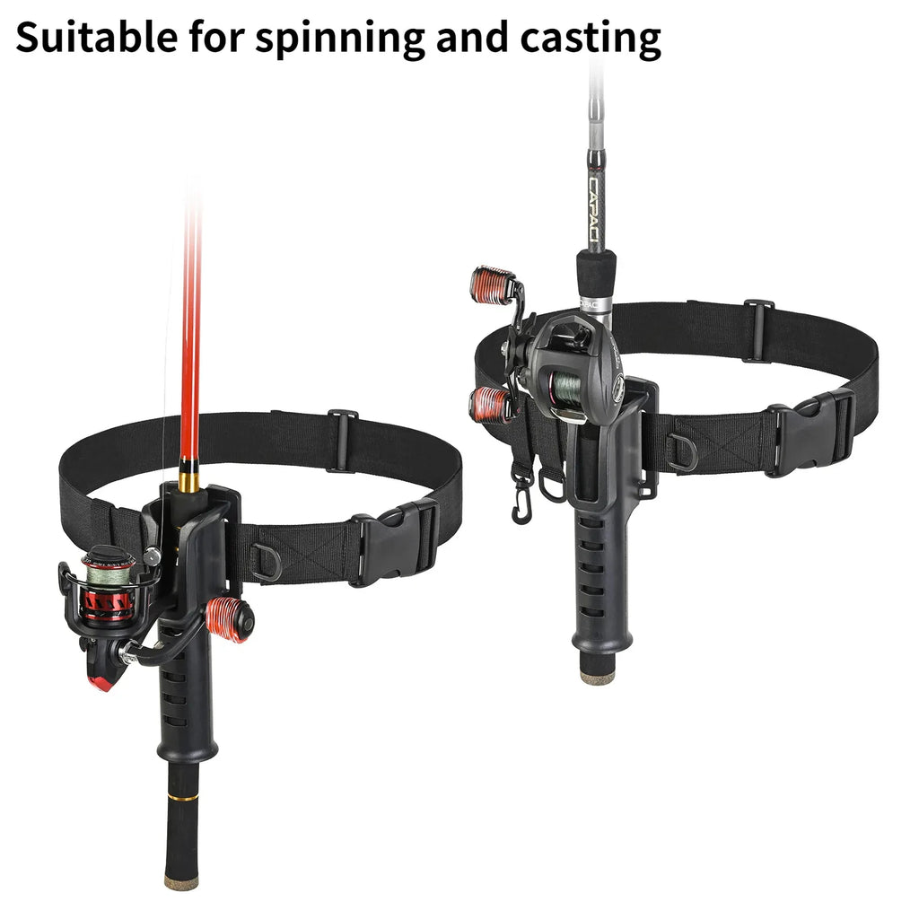 Portable rod holder fishing gear accessory with adjustable waist fishing rod insertion device fishing accessories tool outdoor