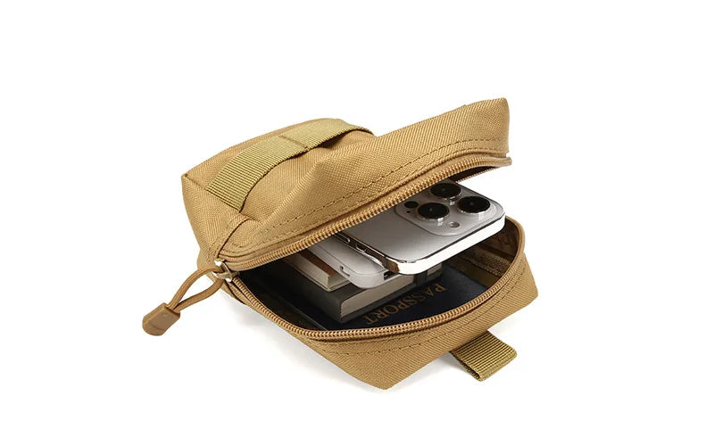 Outdoor Molle Pouch Waist Bag Utility EDC Tool Pack Phone Holder Case Working Hiking Camping Hunting Accessories Organizer Bags