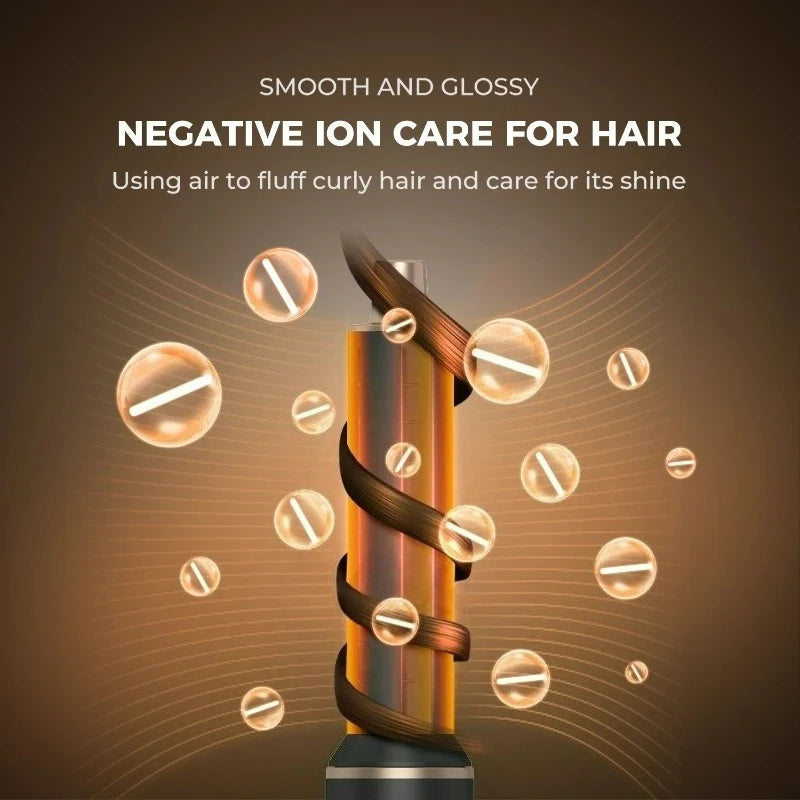 5-in-1 Air Blower Brush Hair Styler Ionic Hot Air Brush Curler & Straightener 1000W Detachable Heads Diffuser Hair Tools