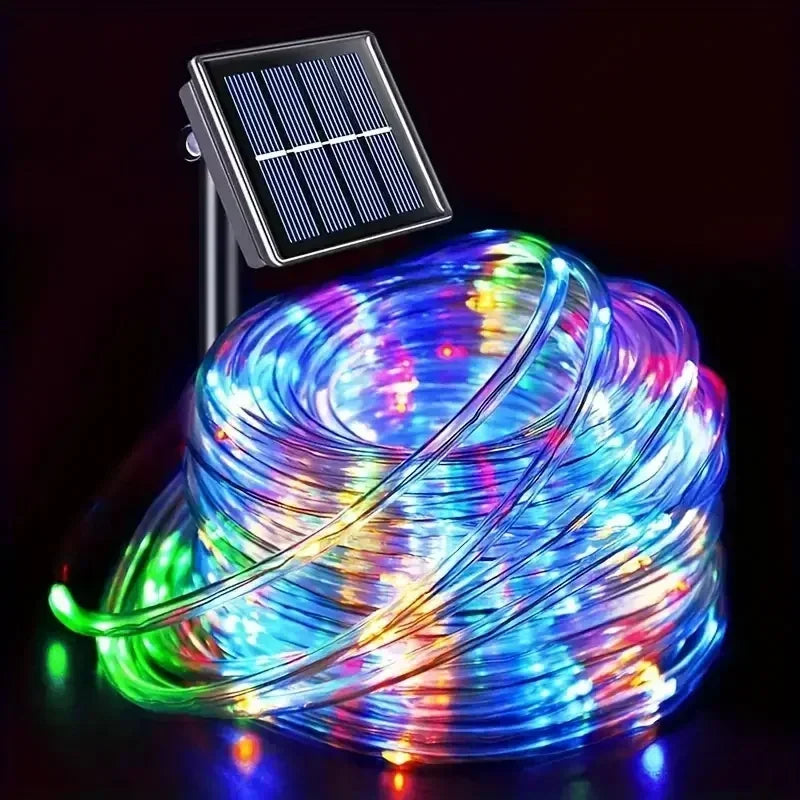 Solar Powered LED String Lights 8 Modes Outdoor Fairy Lights Garden Decoration Camping Tree Flower Garland Wedding Lighting Lamp