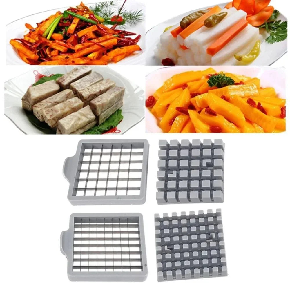 Silver 64 Hole 36 Hole Potato Slicer High Quality PP French Fries Slicer Blade Vegetable Shredder Meat Chopper Blade