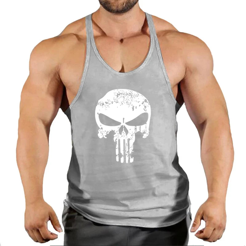 Spider Print Fitness Tank Top Fitness Shirt Muscle Men's Single Tank Top Men's Sleeveless Sweatshirt Men's Tops Fitness Clothing