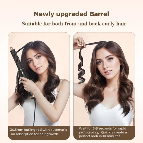 5-in-1 Air Blower Brush Hair Styler Ionic Hot Air Brush Curler & Straightener 1000W Detachable Heads Diffuser Hair Tools