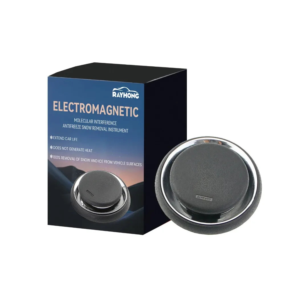 New Electromagnetic Ice Melting Deicer Molecular Portable Car Antifreeze Tools Round Solar Power Supply Snow Remover for Winter