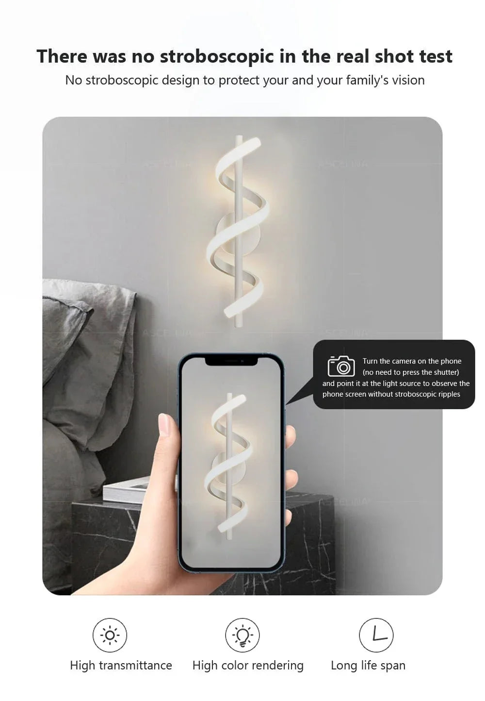 Modern LED Wall Lamp White Warm Light For Living Room Corridor Bedroom Bedside Staircase Home Indoor Lighting Fixtures