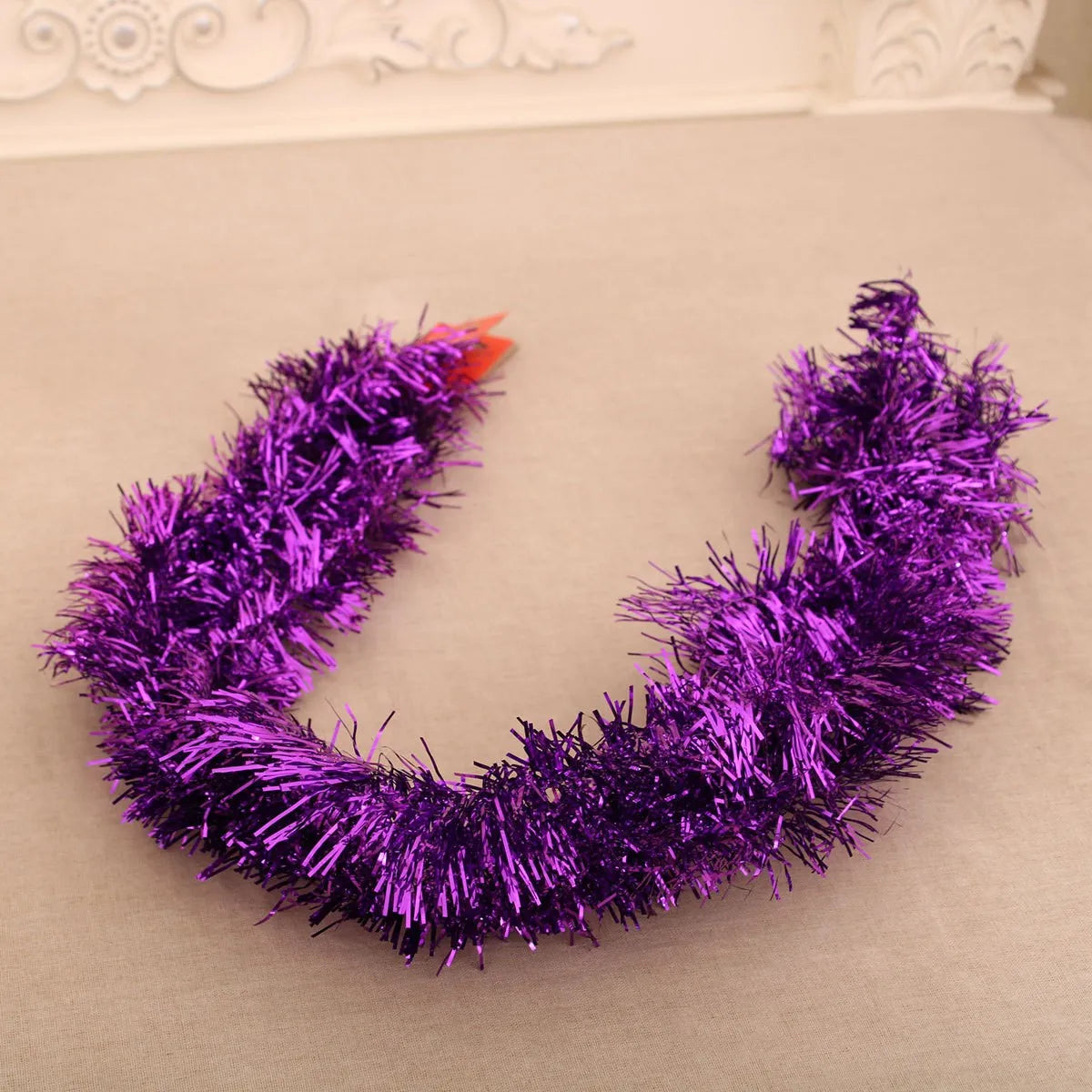 180cm Christmas Tinsel Ribbon Garland Gold Silver Color Decorative Tinsel Strips Home Wedding Birthday Party Wall Door Decor