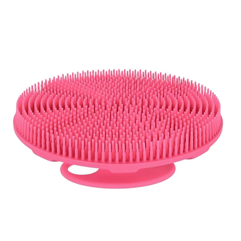 Soft Silicone Body Scrubber Shampoo Brush Handheld Shower Cleansing Brushes Exfoliating Bath Brush Head Massager Bathing Tools