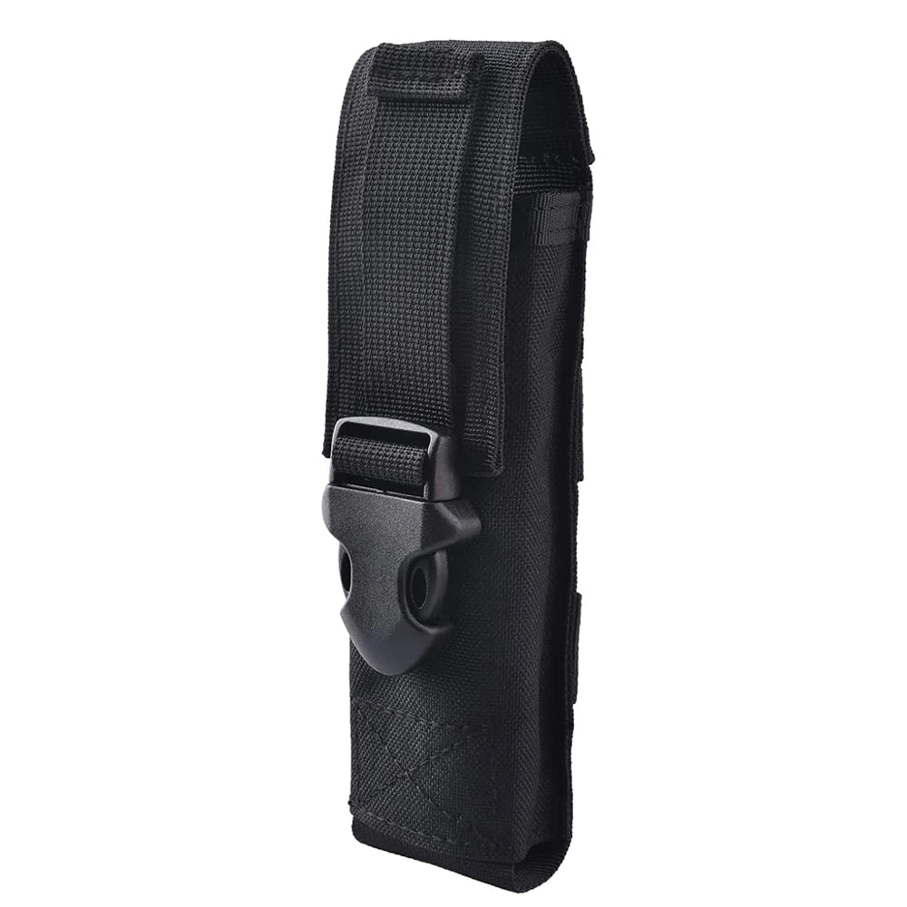 Tactical Flashlight Pouch Holster Molle Torch Holder Carry Case EDC Tool Waist Bag Outdoor Sport Camping Hunting Accessories