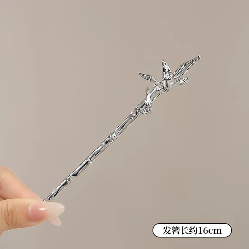Elegant Flower Tassel Hairpin For Women Exquisite Neo-chinese Style Metal Hair Stick Girls Fashion Jewelry Hair Accessories