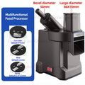 LX Multi-function Vegetable Cutter Fruit Slicer Shredder Cube Cutter 3 Blade Discs Food Processor Oblique and Straight Feed Port