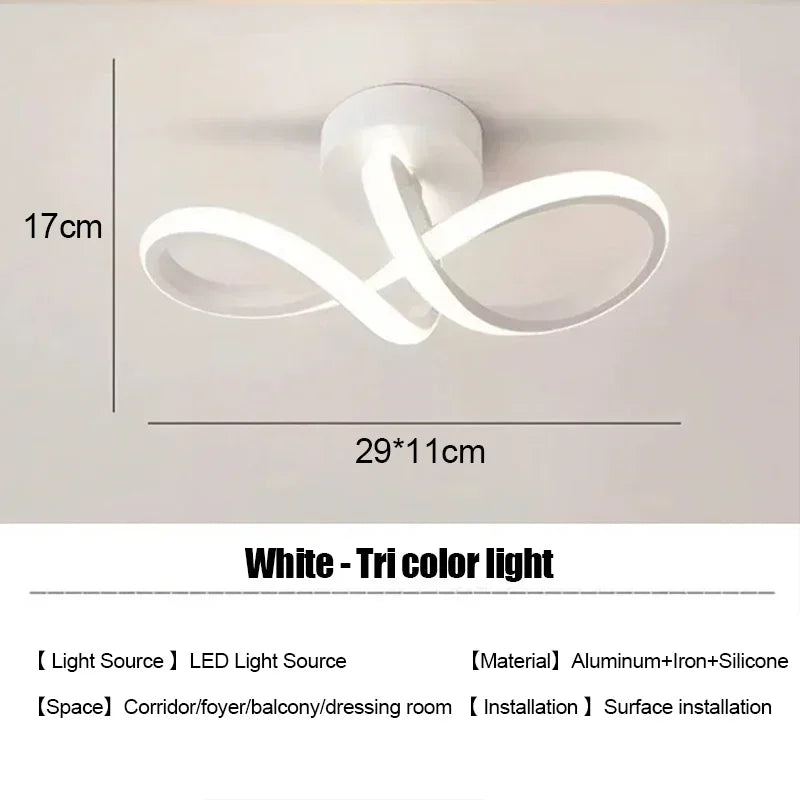 LED Strip Aisle Ceiling Lights Modern Minimalist Living Room Lamps For Balcony Entrance Staircase Home Decor Multiple shapes