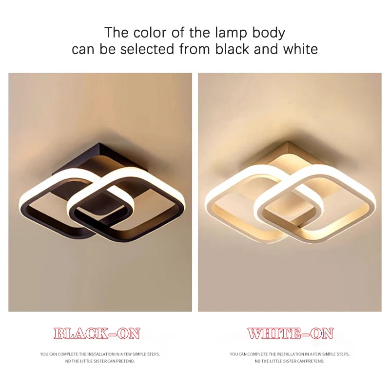Modern LED Ceiling Light Creative Dimmable Ceiling Lamp Indoor Lighting Bedroom Corridor Balcony Aisle Office Home Decor Light