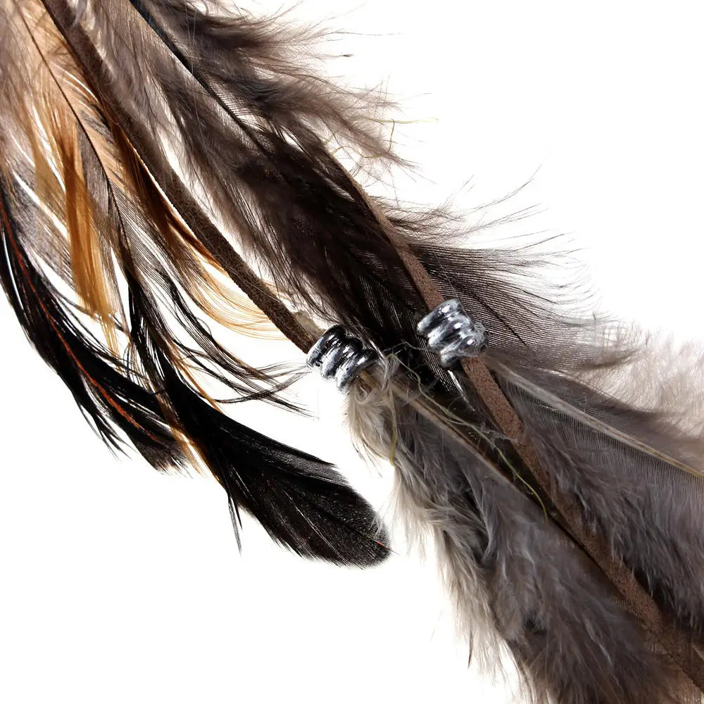 Bohemian Feather Hairband Women's Festive Masquerade Carnival Hippies Costume Indian Prom Gypsy Long Tassel Hair Accessories