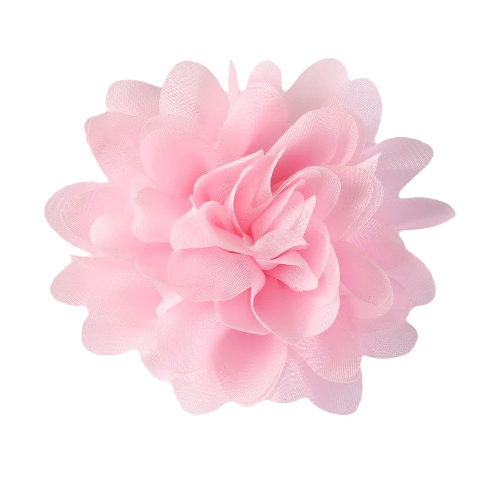 10cm Satin flower DIY accessories for Hair fabric flowers Chiffon Flower Hair Accessories Head wrap  No hair clips bow 10pcs/lot