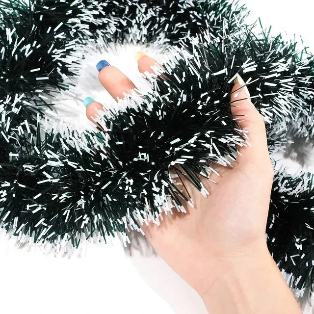 Hot Christmas Tree Tinsel Garland Metallic Streamers Celebrate a Holiday Party Indoor and Outdoor Party Decorations Supplies