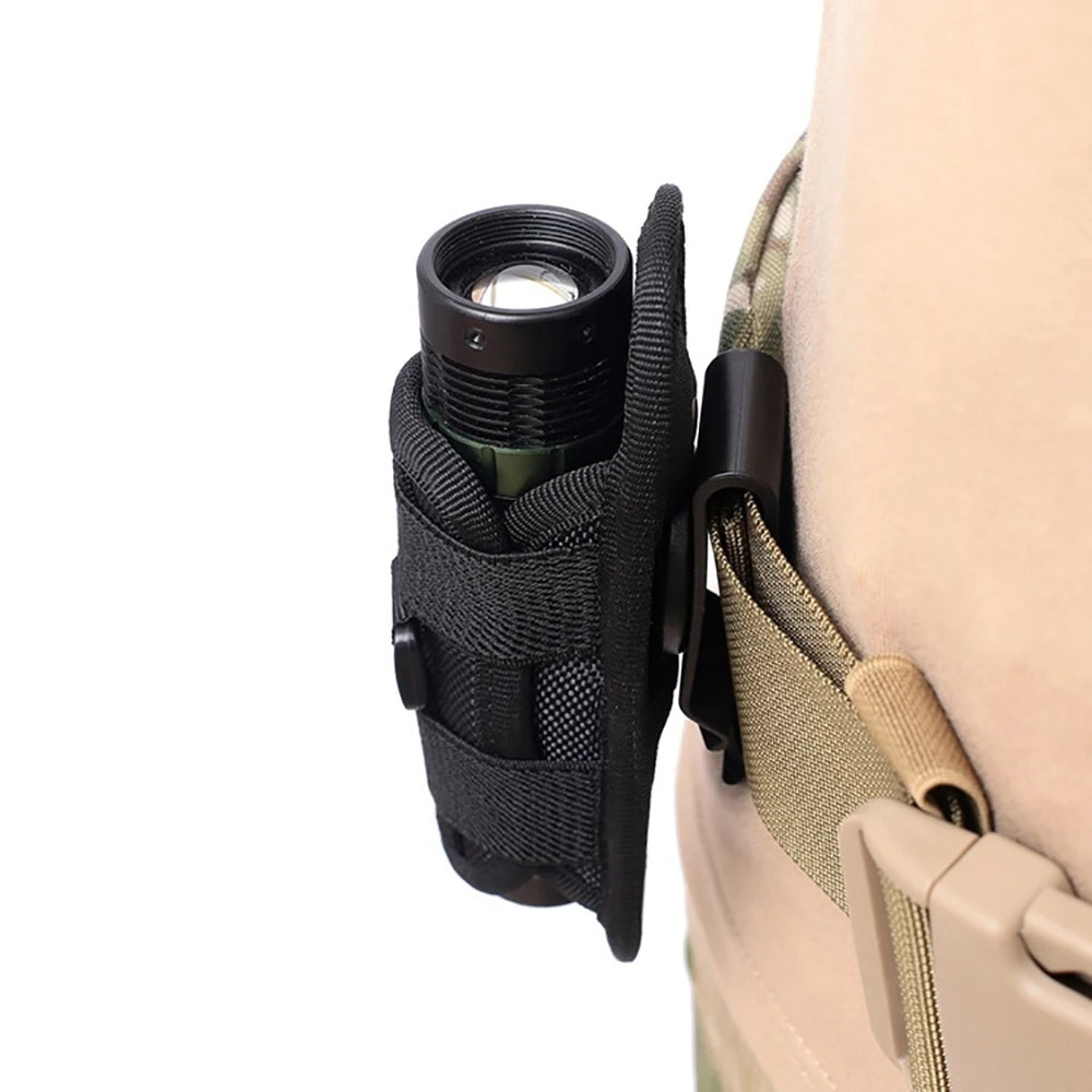 Tactical Flashlight Pouch Holster Molle Torch Holder Carry Case EDC Tool Waist Bag Outdoor Sport Camping Hunting Accessories