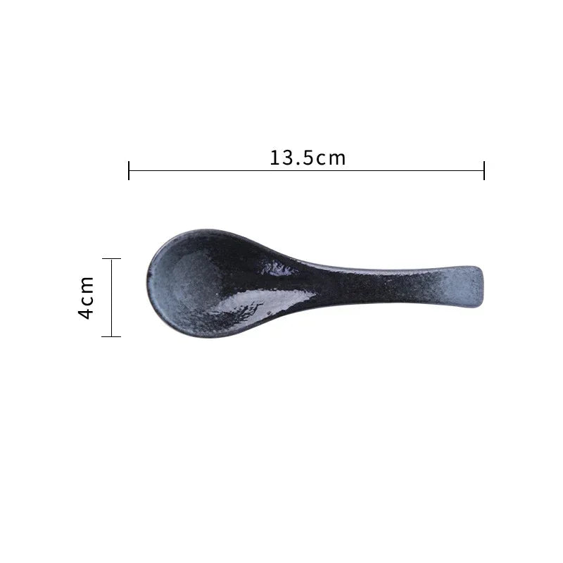 Ceramic Soup Spoon Japanese Tableware Eating Spoon Creative Spoons Kitchen Cooking Utensil Tool Teaspoon Catering For Kicthen