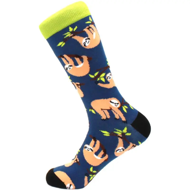 Men's hip hop harajuku socks polka dot alien skateboard checkered animal medium cut funny socks
