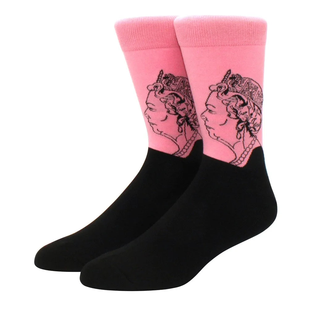 Man Plus Size Socks Art Mural World Famous Art Oil Painting Series Woman Funny Socks