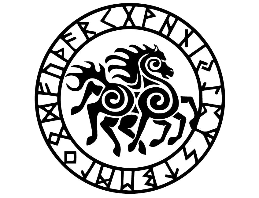 15cm Cartoon Viking Rune Fun Personality Car Window Body Cover Scratches Stickers Stylish, Cute, Exterior Parts PVC Accessories