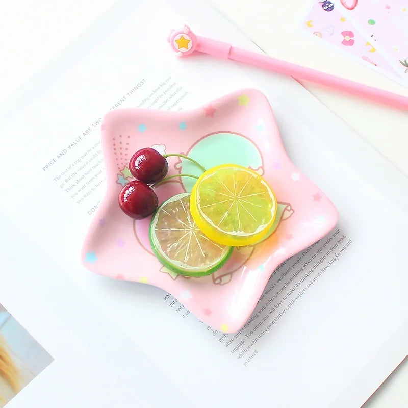 Animal Cartoon Cute Children'S Imitation Ceramic Tableware Cake Snacks Dry Fruit Plates Small Dishes Dishes Kitchen Utensils