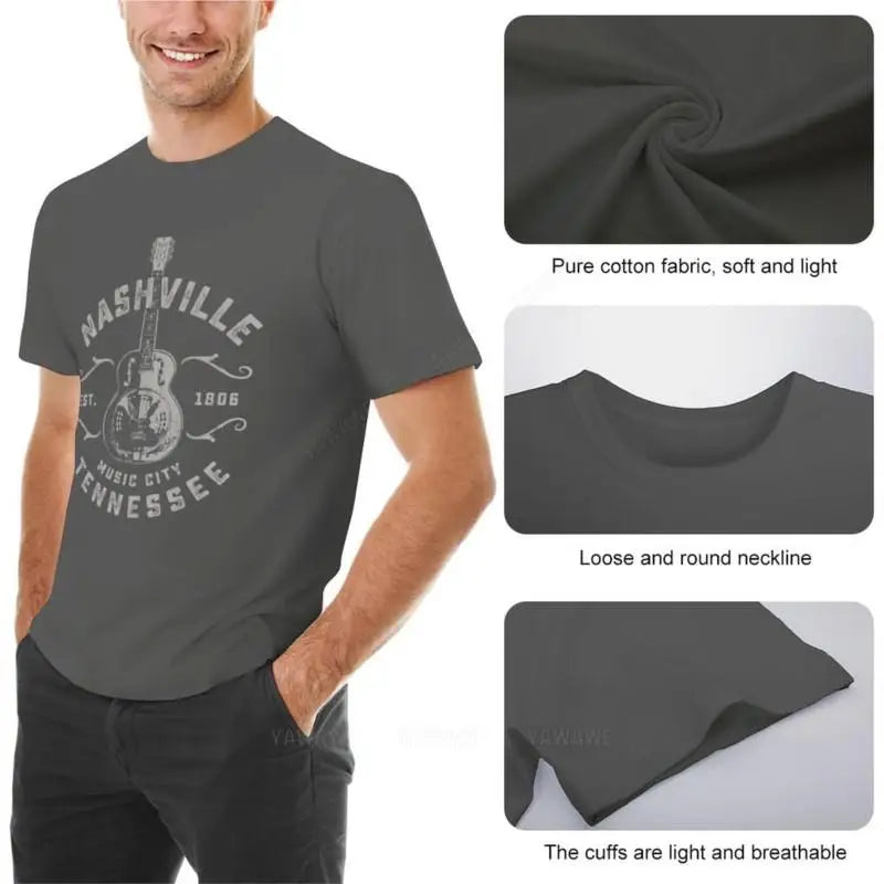 Nashville Music City Tennessee T-Shirt t-shirt custom t shirt kawaii clothes mens clothing