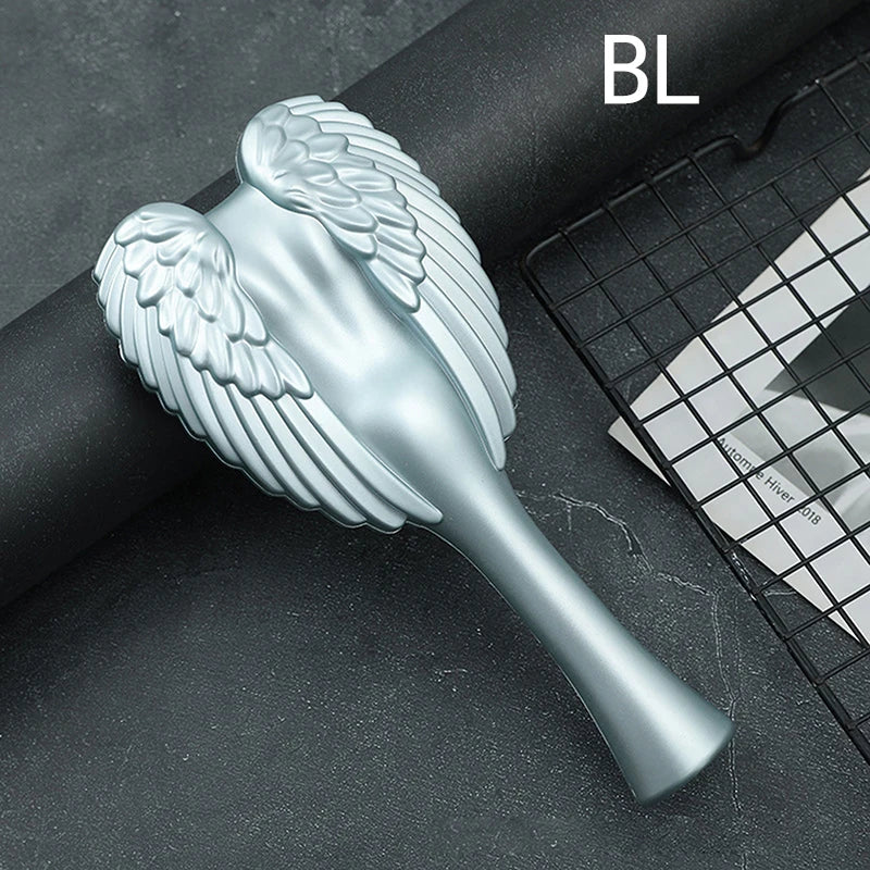 Hair Detangler Brush - Detangling Brush for Thick Hair with Soft Bristles, Angel Wing Design, & Long Handle - Water Resistant