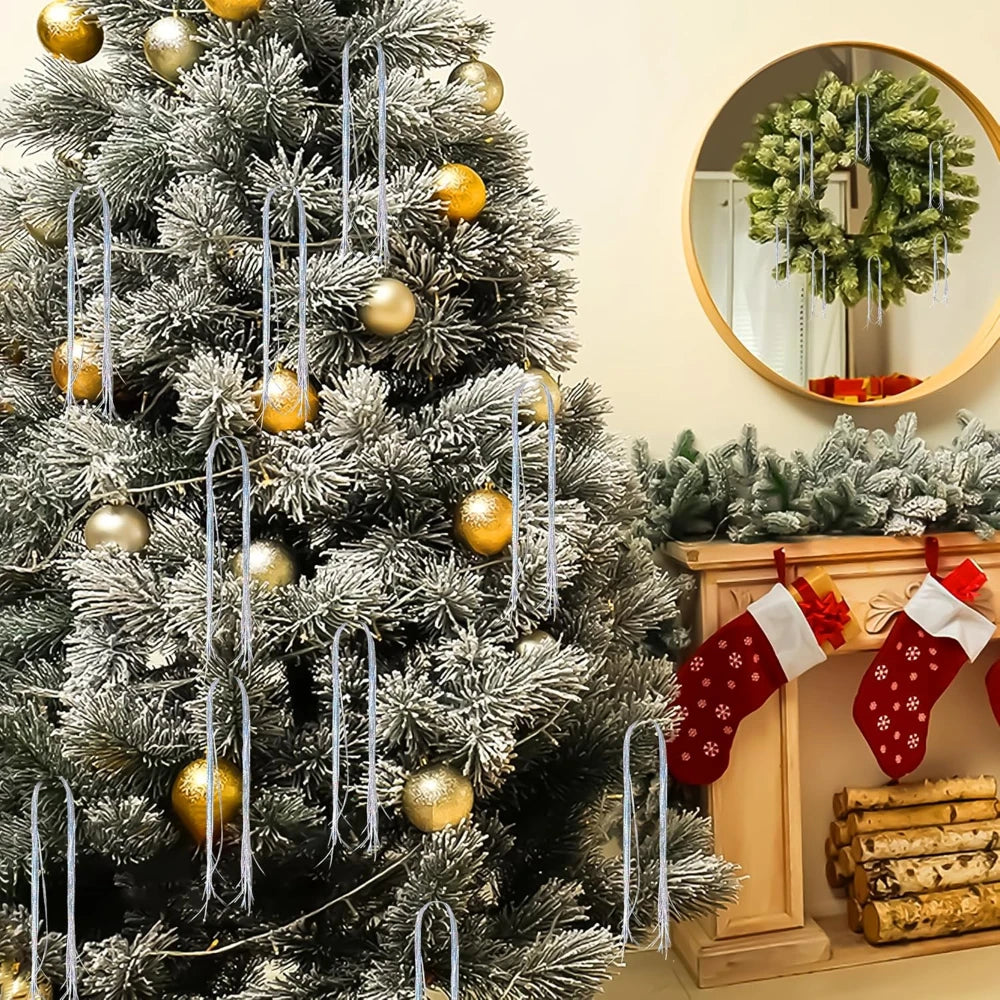3000 Strands Icicles Iridescent Tinsel Foil Fringe Garland For Christmas Xmas Tree Decorations Party Supplies Holiday Home Decor