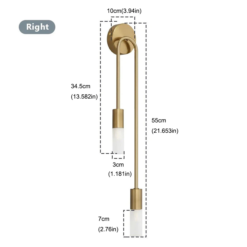 LED Golden Black Light Luxury Wall Lamp Living Room Nordic Modern Minimalist Creative Background Wall Corridor Bedroom Bedside