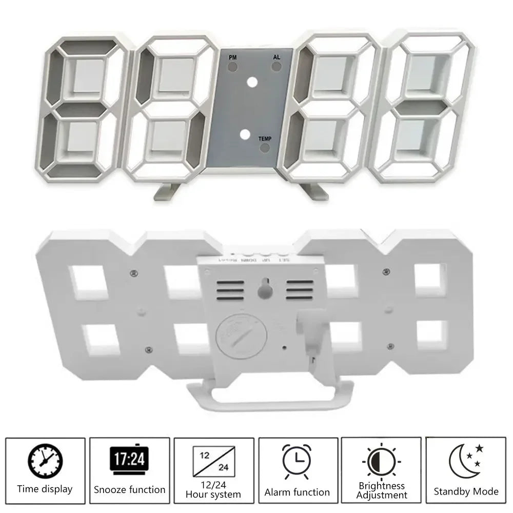 Digital Decoration for Bedroom Desk Watches Led Wall Clock Living Room Alarm Modern Home and Decoration Electronic Table Decor