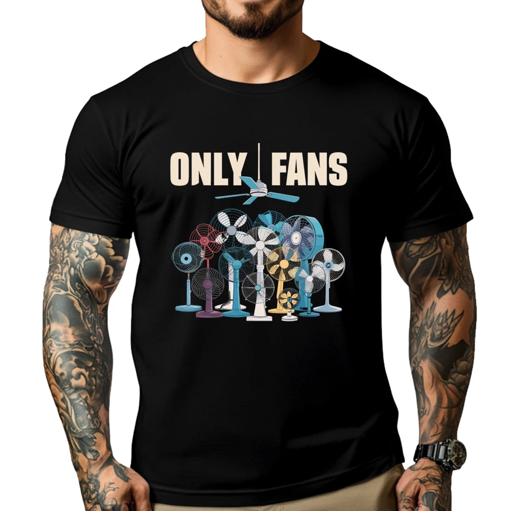 Only Fans Mens Clothing Plus Size Men's Fashion Short Sleeve Clothing Print Cotton Tee Shirts