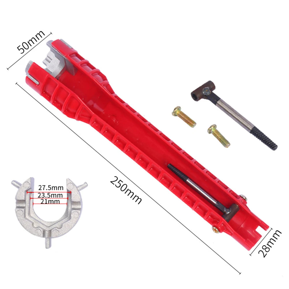 5/6/7/8 In 1 Multi-function Plumber Key Flume Sink Wrench Pipe Maintenance Household Plumbing Tool Sets for Bathroom Kitchen