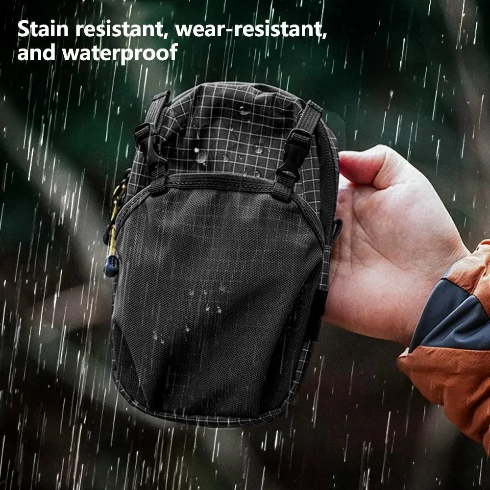 Camping Storage Bag Outdoor Hiking Mobile Phone Bag Hanging Bag Waterproof Large Capacity Water Kettle Lightweight Accessory Bag