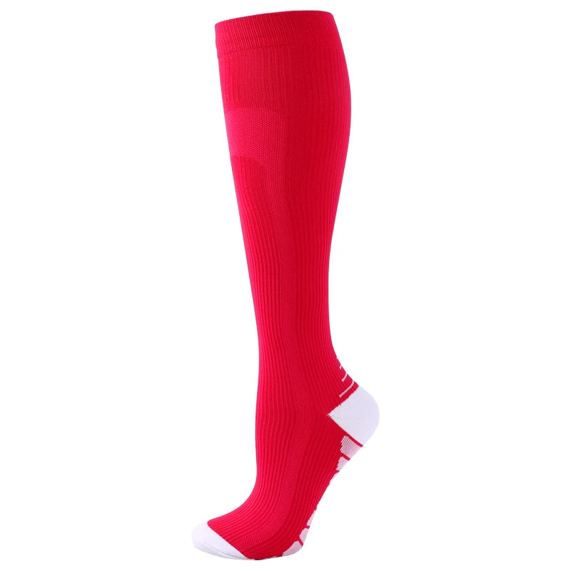 Unisex Compression Socks 30 Mmhg Sport Socks Soccer Football Socks Arrow Pattern Thigh Tube Socks Outdoor Running Fitness Socks