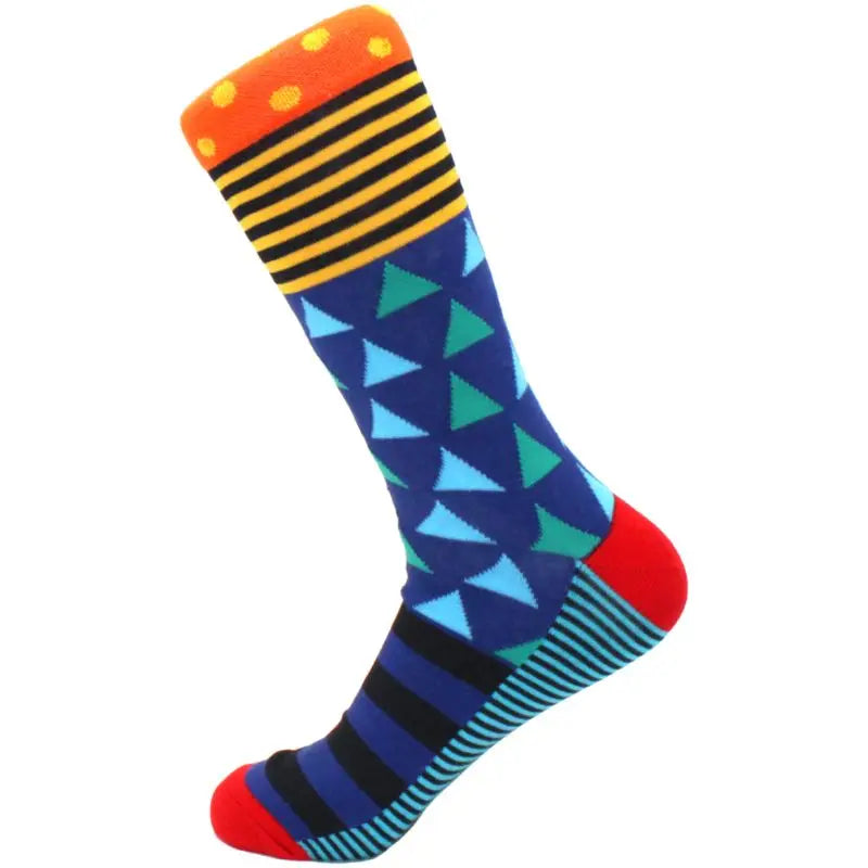 Men's hip hop harajuku socks polka dot alien skateboard checkered animal medium cut funny socks
