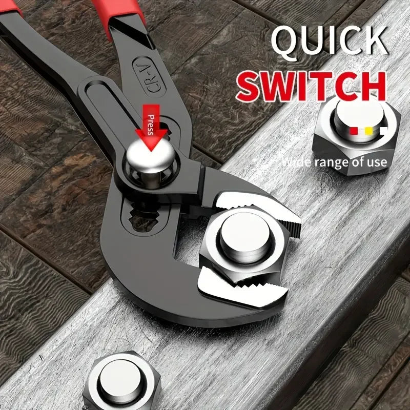 Adjustable Multifunctional Pump Pliers, Large Opening Pipe Pliers, Multipurpose Power Pliers for Plumbing & DIY Projects