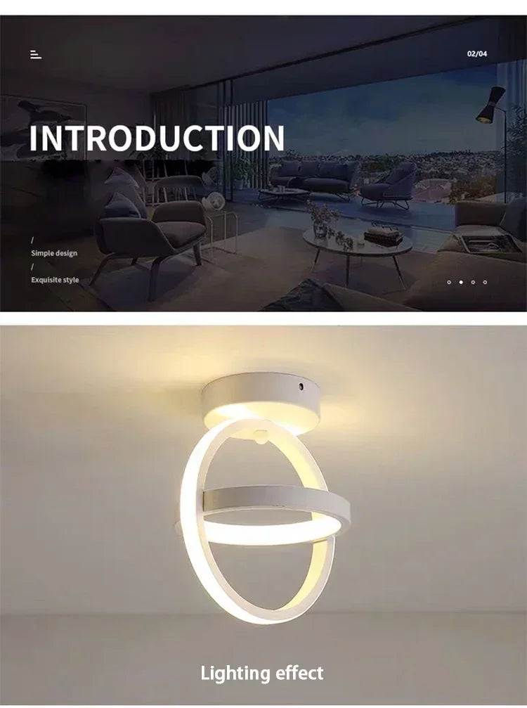 LED Strip Aisle Ceiling Lights Modern Minimalist Living Room Lamps For Balcony Entrance Staircase Home Decor Multiple shapes
