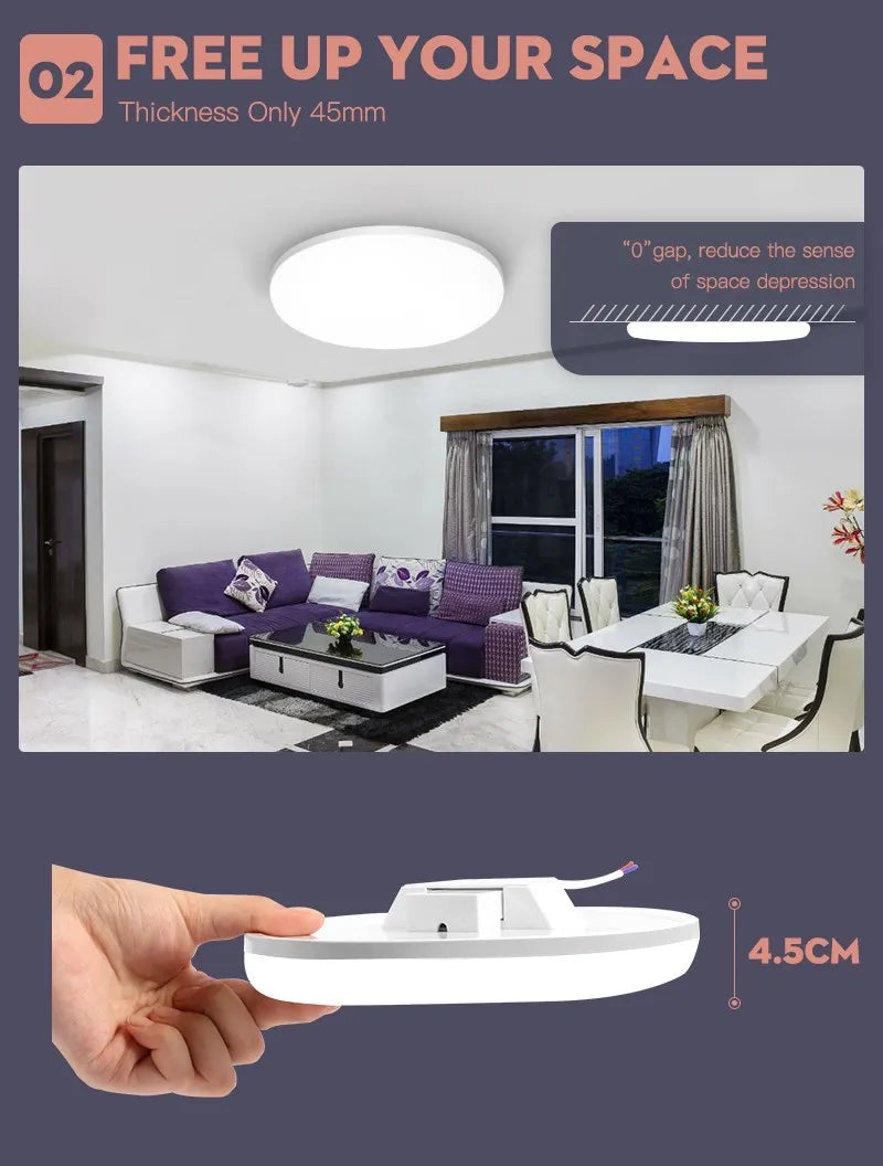 Led Ceiling Light Smart Human Motion Sensor Lamp For Home Porch Stair Garage Corridor Night Automatic Radar Sensor Lights LED