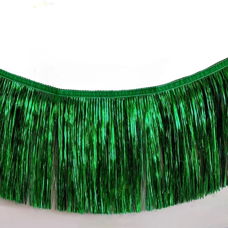 Shiny Tinsel Tassels Fringes Banner Garland Curtain Party Background Photo Props Rain Silk Curtain Wedding Decoration Supplies