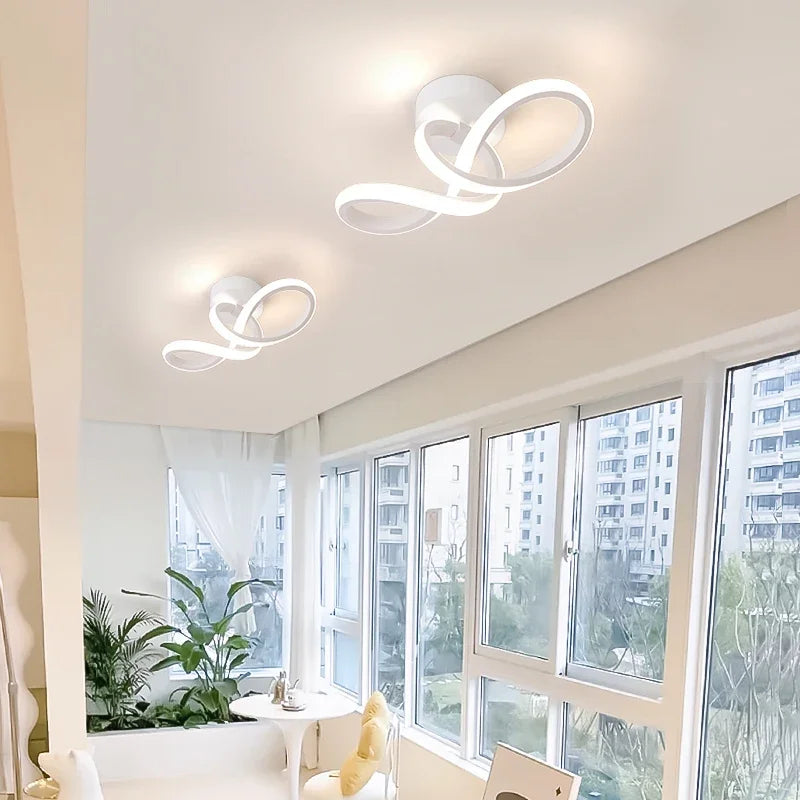 LED Aisle Ceiling Lights Modern Chandelier Three Colors Lamp Minimalist Lamps For Bedroom Light Surface Installation Dining Room