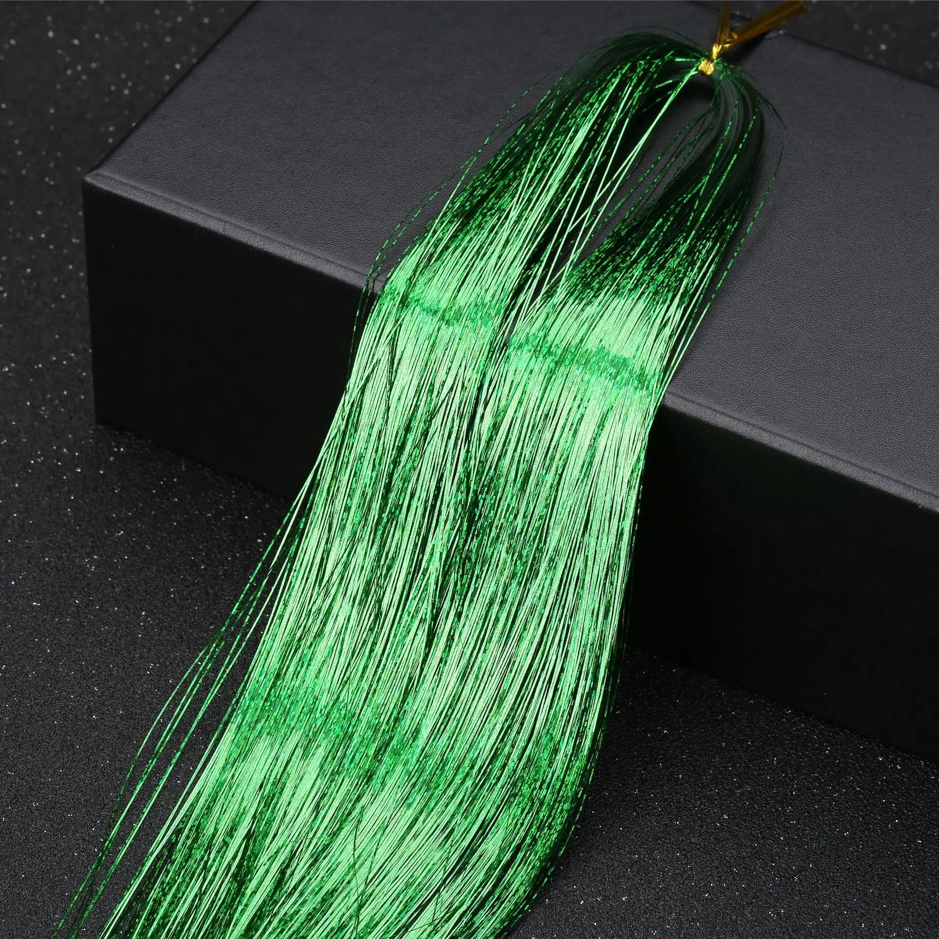 93cm Glitter Hair Tinsel Extension with BB Clips Laser Gold Silver Tinsel Hair Braided Girls Headwear Braiding Hair Decor Tools
