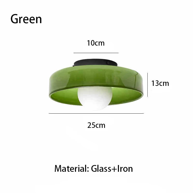 ModernVintage Glass Ceiling Light Hallway Hallway Balcony Kitchen Hallway Light Bedroom Ceiling Light Multi-Colored Glass