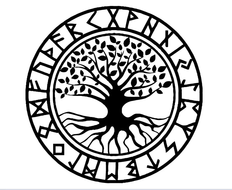 15cm Cartoon Viking Rune Fun Personality Car Window Body Cover Scratches Stickers Stylish, Cute, Exterior Parts PVC Accessories