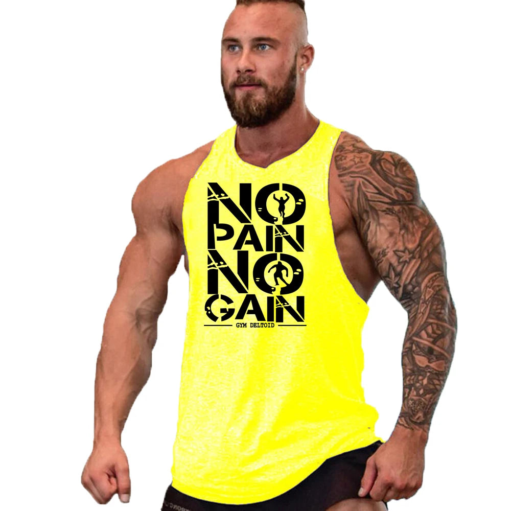 New fashion pure cotton sleeveless shirt vest men's fitness shirt men's undershirt bodybuilding exercise fitness vest fitness me
