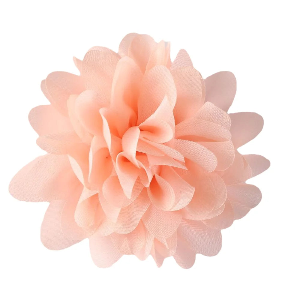 10cm Satin flower DIY accessories for Hair fabric flowers Chiffon Flower Hair Accessories Head wrap  No hair clips bow 10pcs/lot