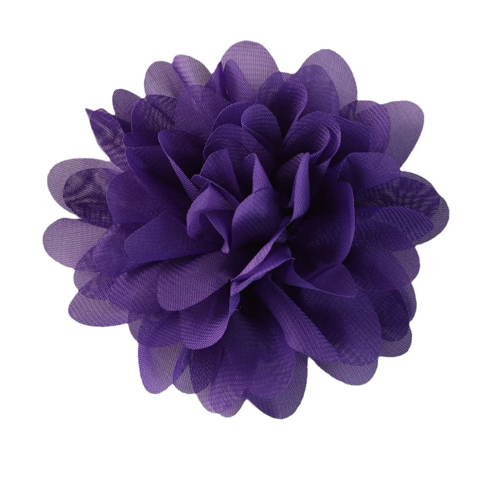 10cm Satin flower DIY accessories for Hair fabric flowers Chiffon Flower Hair Accessories Head wrap  No hair clips bow 10pcs/lot