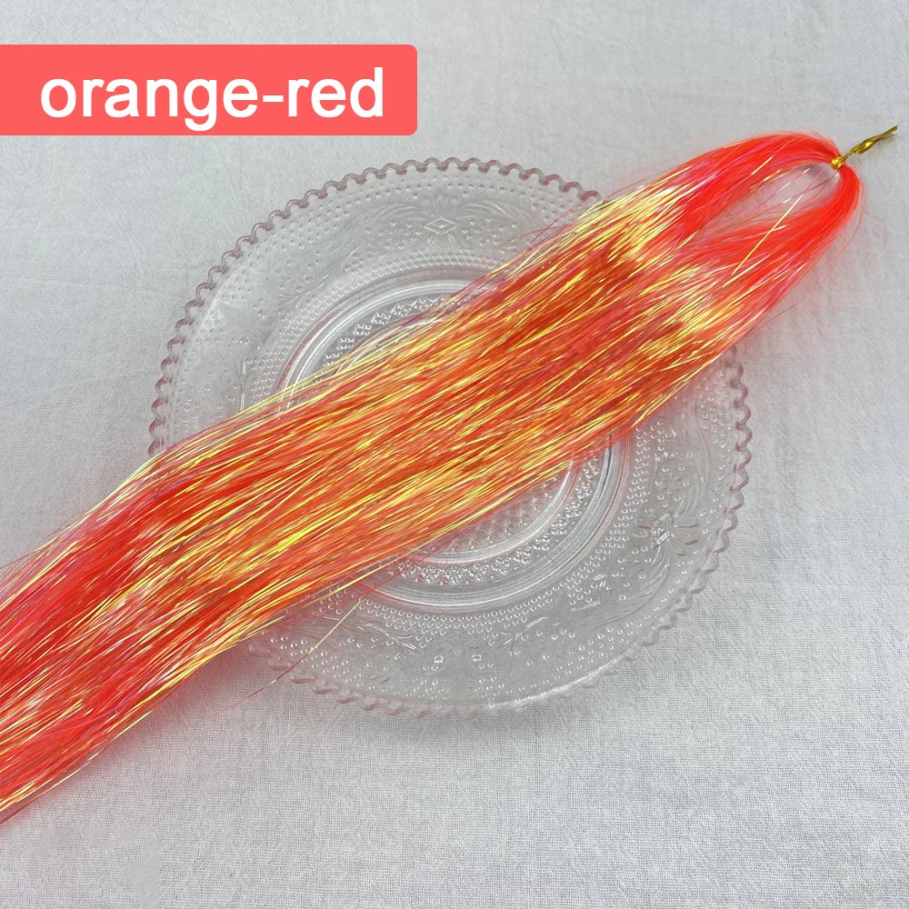 Tinsel Hair Extension 36 Inch Sparkle Glitter Tinsel Hair Rainbow Colored Synthetic Crochet Hair Extensions Hair Accessories