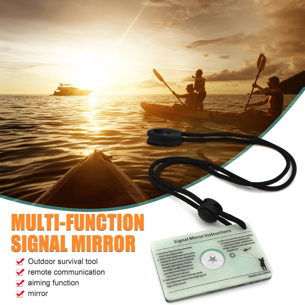 Signal Mirror Traval Hiking Accessory Outdoor Camping Survival Signal Mirror Rescue Signal Mirror Outdoor Tools